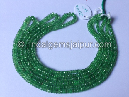 Tsavorite Faceted Roundelle Shape Beads
